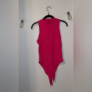 Women’s Pink Sleeveless Bodysuit